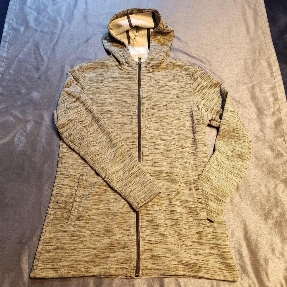 Woman's Columbia Zip Up Hoodie Super Soft in Two Tone Gray